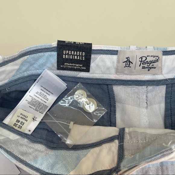 🆕 ORIGINAL PENGUIN VINTAGE INDIGO P55 Slim Fit Shorts size 30 - Picture 4 of 8